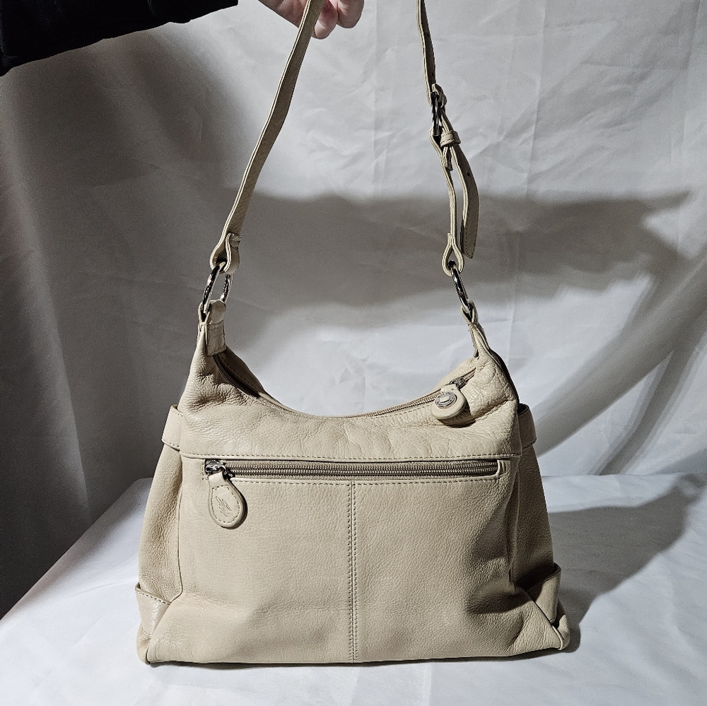 Stone Mountain Ivory Leather Shoulder Bag